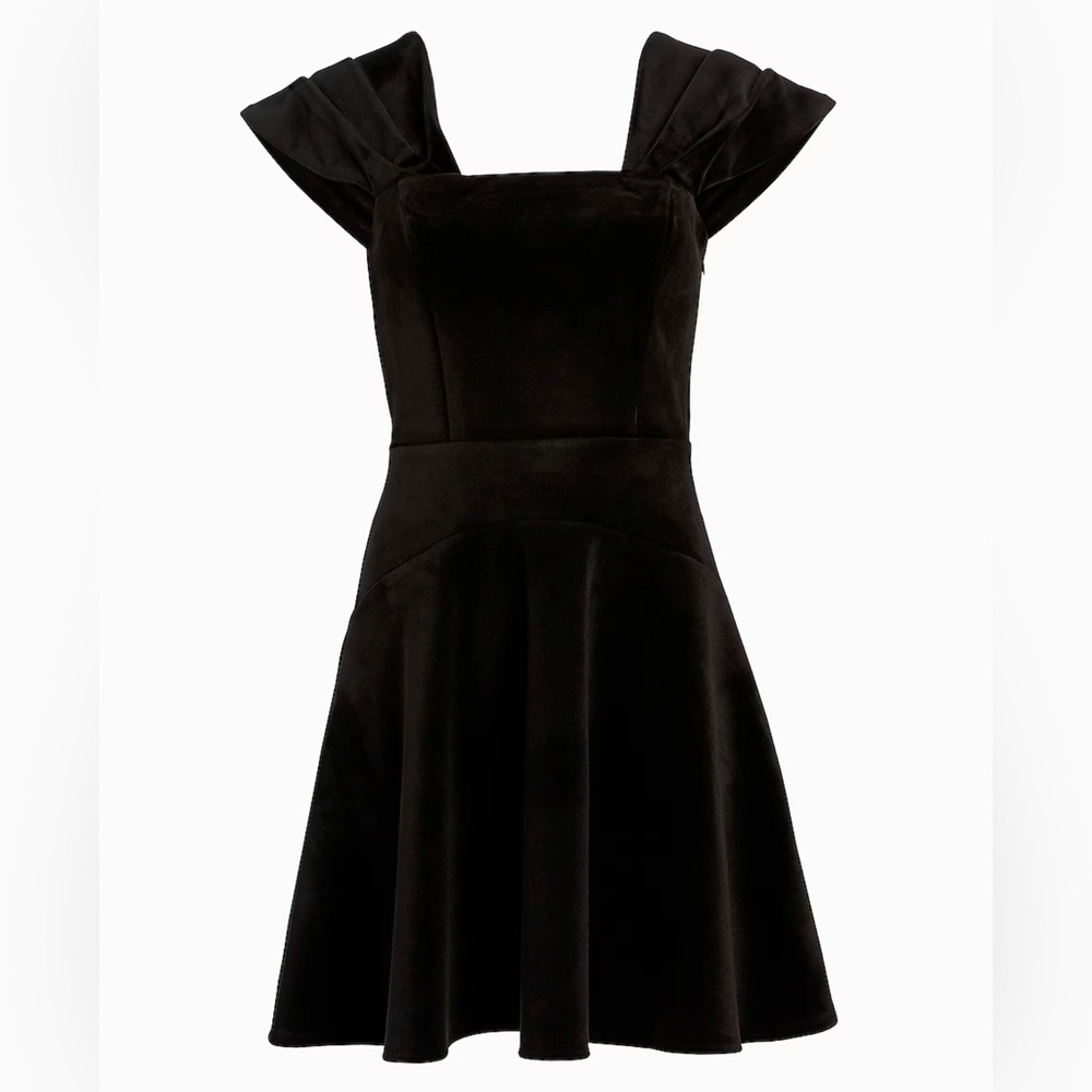 All back velour dress